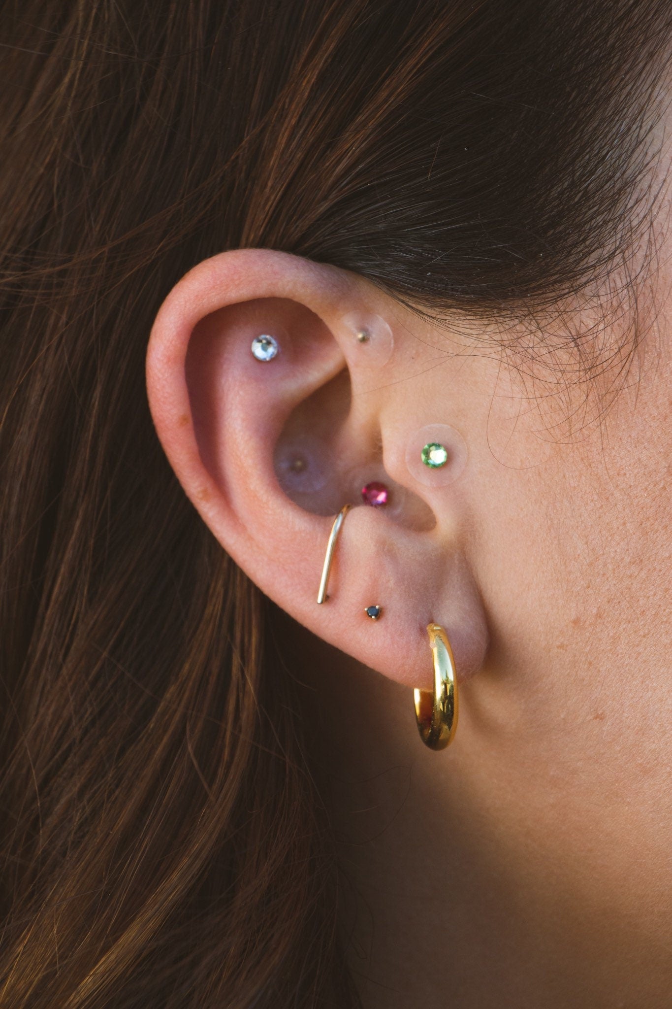 The Ear Seed COMBO pack - Gold & Rainbow Crystal Wellness stickers